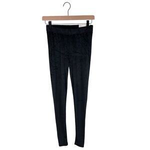 NEW Serra Ladies Ultra Plush Leggings Black Velvet Size Small Aldi Loungewear